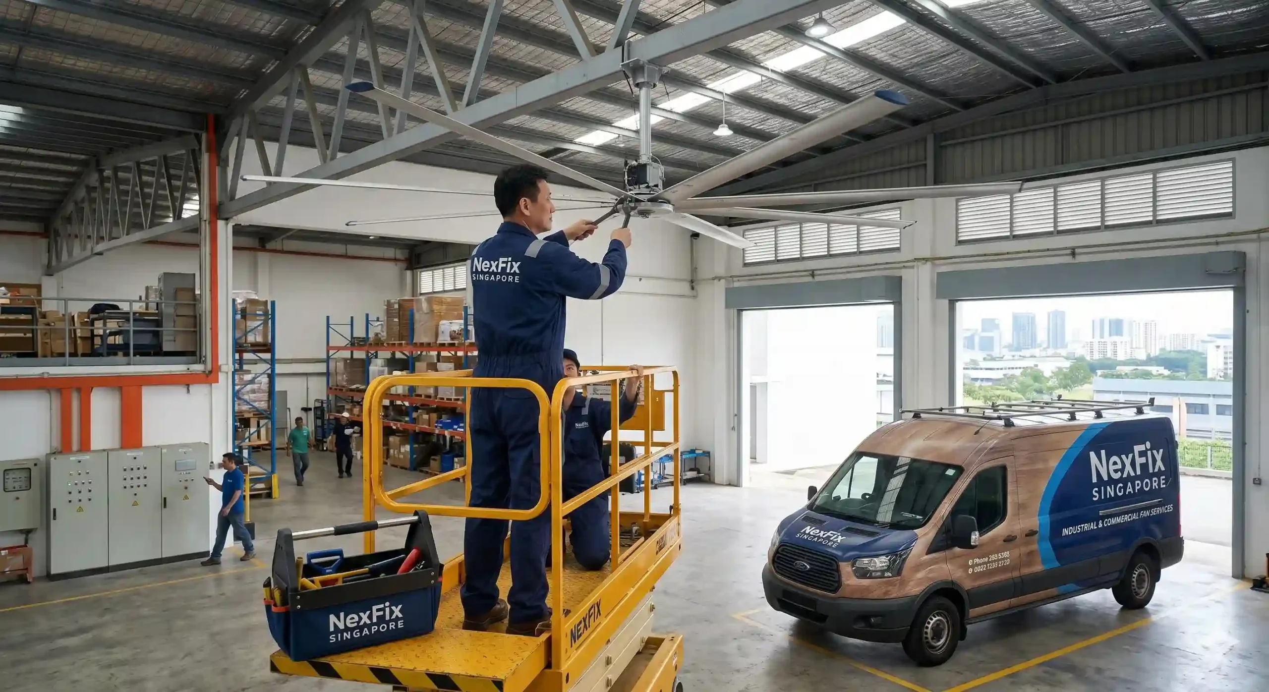 Commercial Ceiling Fan Installation