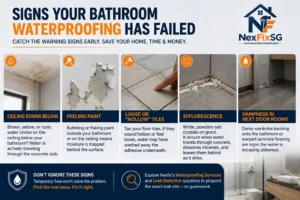 Signs Your Bathroom Waterproofing