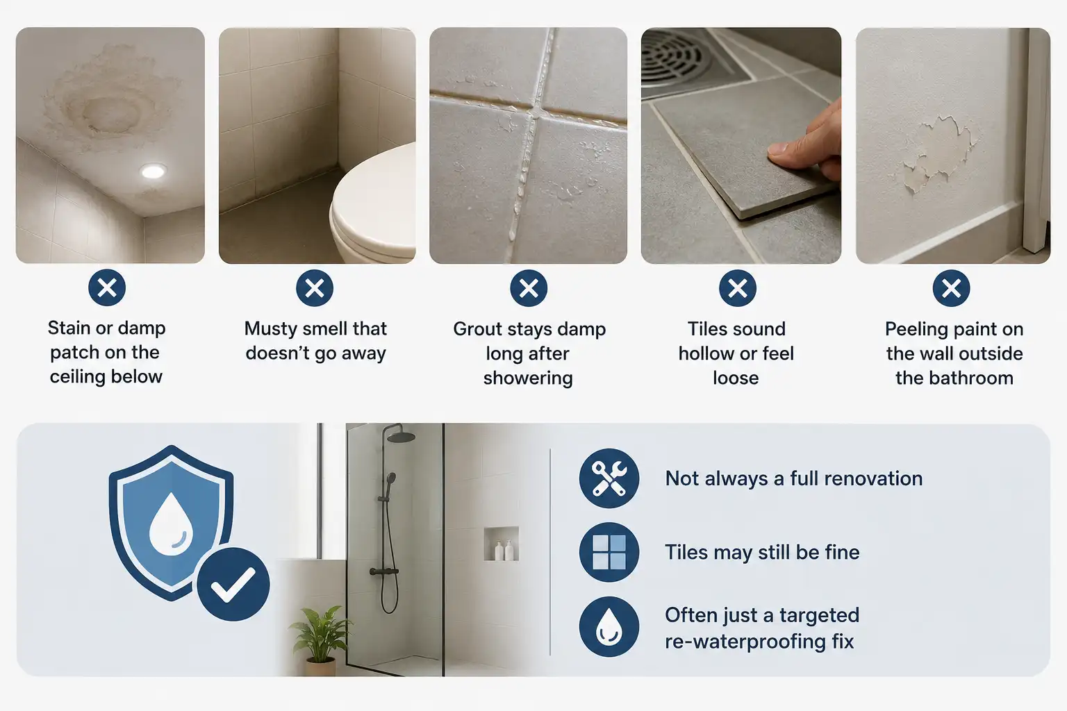 Signs Your Bathroom Waterproofing Has Failed