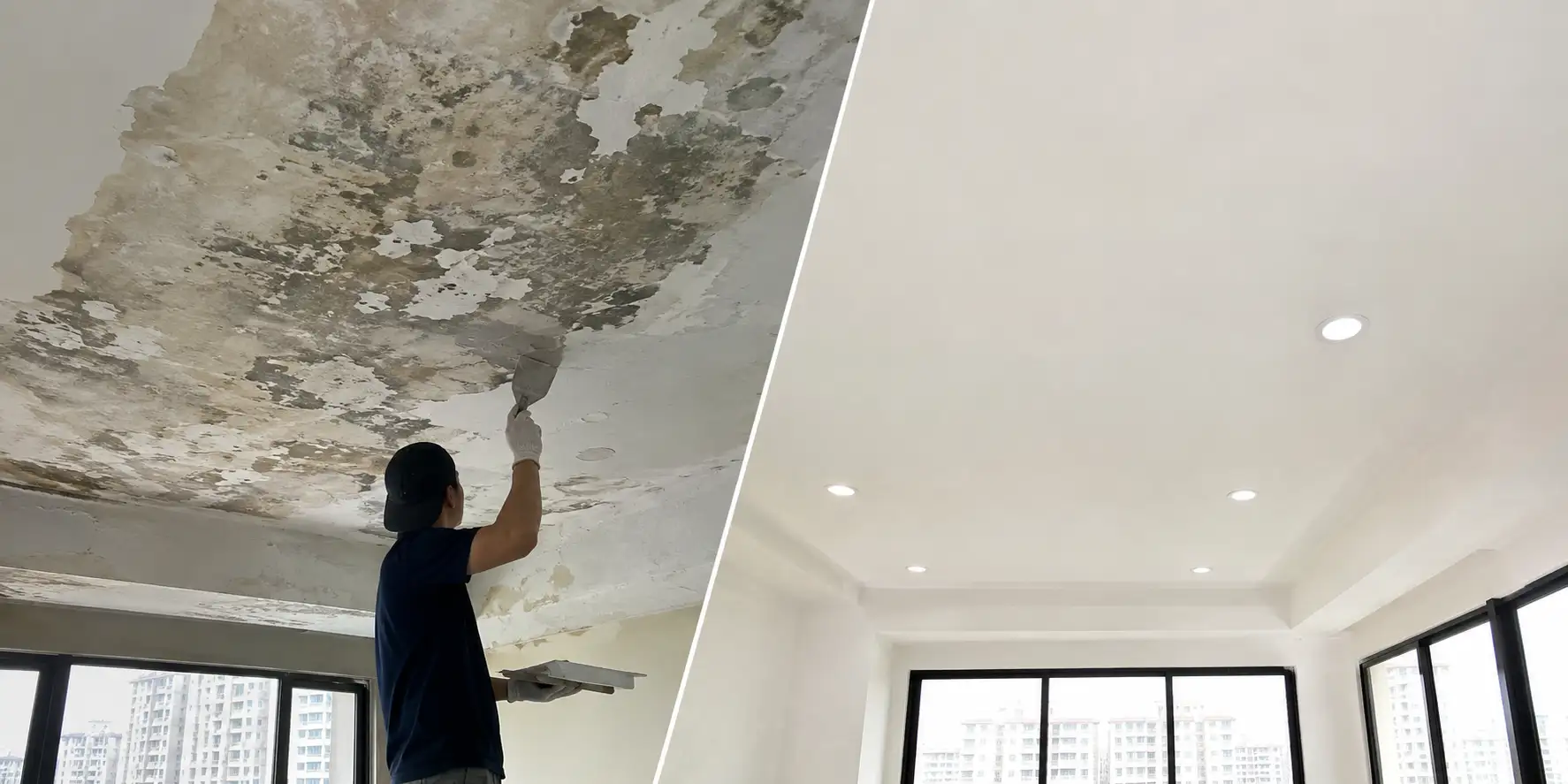 Ceiling Leak Repair Work 2